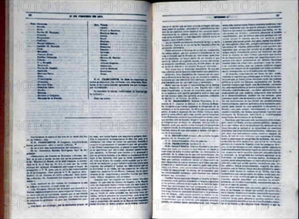DIARIO DE SESIONES Nº 1 DEL DIA 10 DE FEBRERO DE 1873 - PAGINAS 28 Y 29
MADRID, SENADO-BIBLIOTECA
MADRID