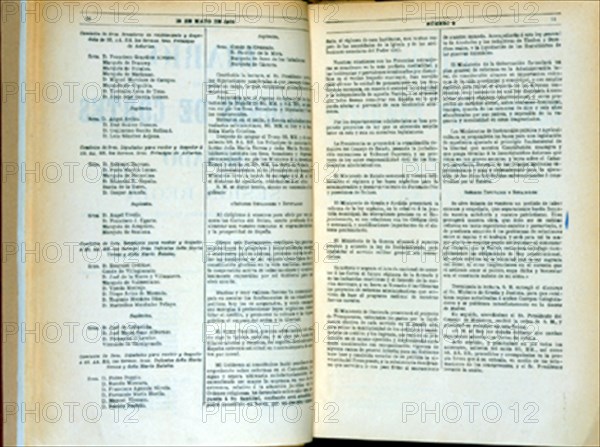 SESION REGIA(1ª DE ALFONSO XIII)-PRESIDE LA SESION MARCELO AZCARRAGA-DIARIO DE SESIONES 18/5/1903
MADRID, SENADO-BIBLIOTECA
MADRID
This image is not downloadable. Contact us for the high res.