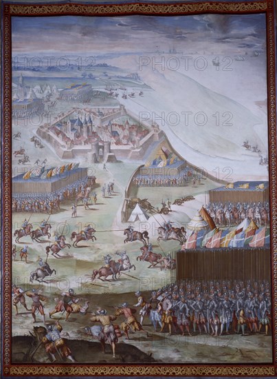 GRANELLO/TAVARON/CASTELLO/CAMBIASSO
DET- BATALLA DE SAN QUINTIN (1557) - PINTURA AL FRESCO 1585- SALA DE BATALLAS- DESPUES DE RESTAURAR
SAN LORENZO DEL ESCORIAL, MONASTERIO-INTERIOR
MADRID