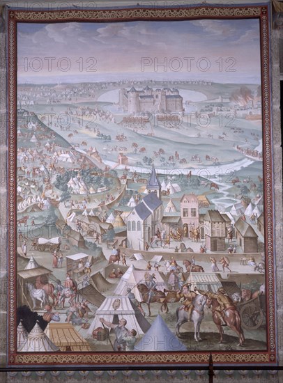 GRANELLO/TAVARON/CASTELLO/CAMBIASSO
DET- BATALLA DE SAN QUINTIN (1557) - PINTURA AL FRESCO 1585- SALA DE BATALLAS- DESPUES DE RESTAURAR
SAN LORENZO DEL ESCORIAL, MONASTERIO-INTERIOR
MADRID

This image is not downloadable. Contact us for the high res.