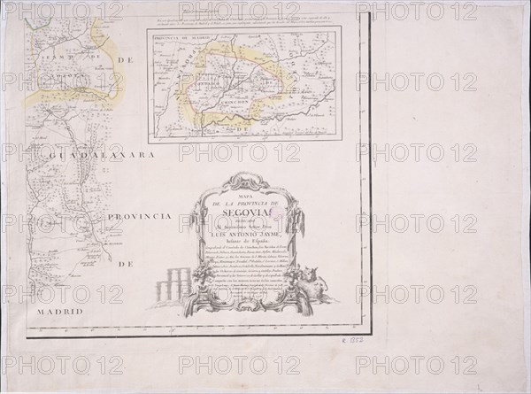 LOPEZ TOMAS 1730/1802
MAPA - PROVINCIA DE SEGOVIA-1773-DEDICADO AL INFANTE DE ESPAÑA LUIS ANTONIO JAYME - (PARTE PRIMERA)
MADRID, BIBLIOTECA NACIONAL MAPAS
MADRID