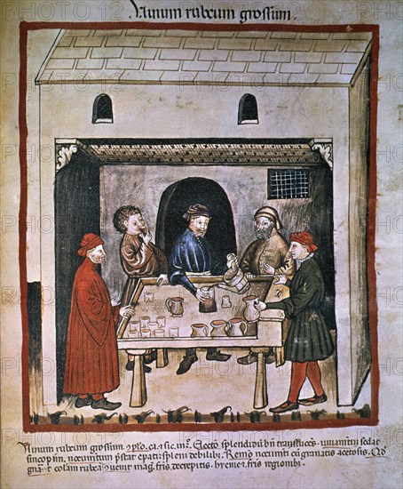 TACUINUM SANITATIS - VINO TINTO (VIN ROUGE FORT) -MANUSCRITO MEDIEVAL SOBRE MEDICINA - S XIV/XV
VIENA, BIBLIOTECA NACIONAL
AUSTRIA