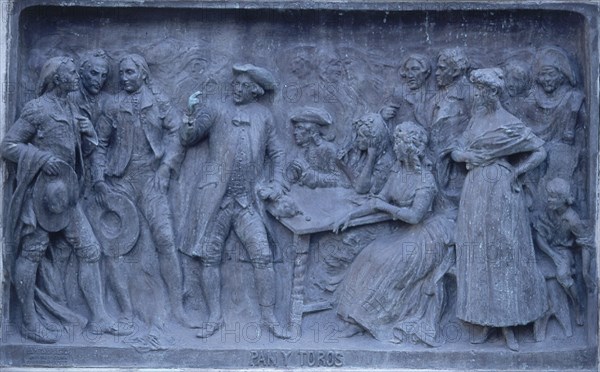 COULLAUT VALERA LORENZO 1876/1932
MONUMENTO A LOS SAINETEROS MADRILEÑOS- 1913 - PAN Y TOROS- ZARZUELA DE FRANCISCO BARBIERI
MADRID, EXTERIOR
MADRID