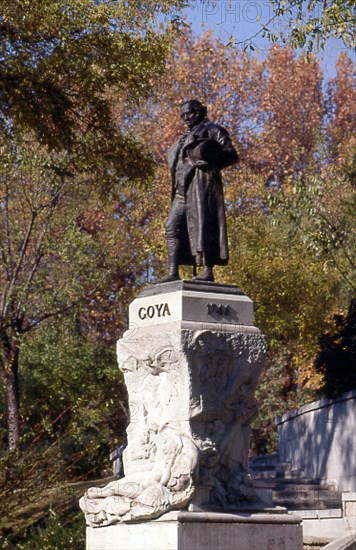 Benlliure, Sculpture representing Francisco de Goya