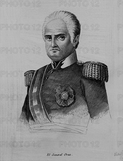 RETRATO DEL GENERAL ORAA - GRABADO S XIX
MADRID, MUSEO ROMANTICO
MADRID