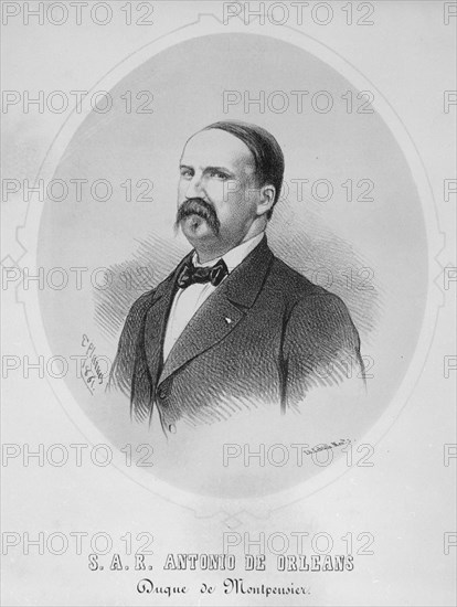 PLANAS E
RETRATO DE DON ANTONIO DE ORLEANS DUQUE DE MONTPENSIER - GRABADO - 1861
MADRID, MUSEO ROMANTICO
MADRID