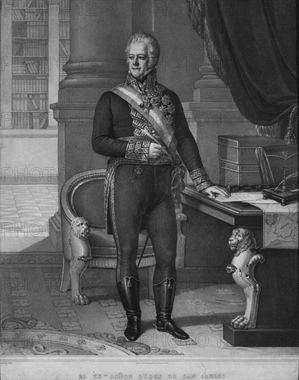RETRATO DEL DUQUE DE SAN CARLOS - LITOGRAFIA S XIX
MADRID, MUSEO ROMANTICO
MADRID