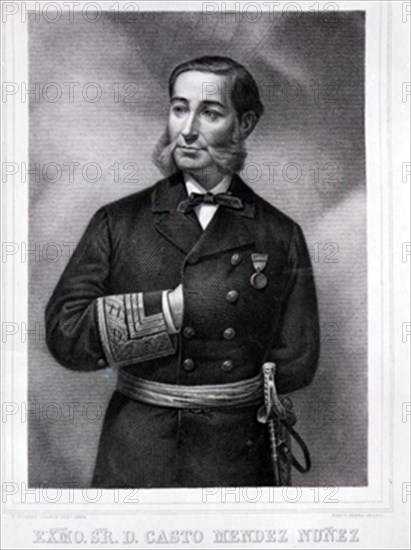SUAREZ LLANOS IGNACIO
DON CASTO MENDEZ NUÑEZ - GRABADO POR PASCUAL SERRA - S XIX
MADRID, MUSEO ROMANTICO
MADRID