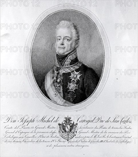 RETRATO DE DON JOSE MIGUEL DE CARVAJAL DUQUE DE SAN CARLOS - LITOGRAFIA S XIX
MADRID, MUSEO ROMANTICO
MADRID