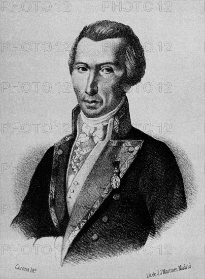 MARTINEZ J
DIONISIO ALCALA GALIANO (1762/1805) - IL DE HISTORIA DE LA MARINA REAL ESPAÑOLA DE JOSE MARCH - 1854
MADRID, BIBLIOTECA NACIONAL ESTAMPAS
MADRID