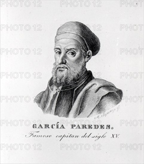 SIGÜENZA MARIANO
DIEGO GARCIA PAREDES (1506-1563) - CONQUISTADOR ESPAÑOL
MADRID, BIBLIOTECA NACIONAL GRABADO
MADRID