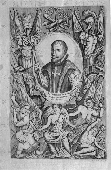 HERRERA Y TORDESILLAS ANTONIO 1549/1625
CRISTOBAL VACA DE CASTRO- GOBER PERU -PORTADA DE HISTORIA GENERAL HECHOS CASTELLANOS 1615
MADRID, BIBLIOTECA NACIONAL ESTAMPAS
MADRID