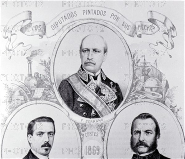 FRANCISCO SERRANO DOMINGUEZ (1810/1885) - MILITAR Y POLITICO ESPAÑOL REGENTE Y PRESIDENTE DEL GOBIERNO