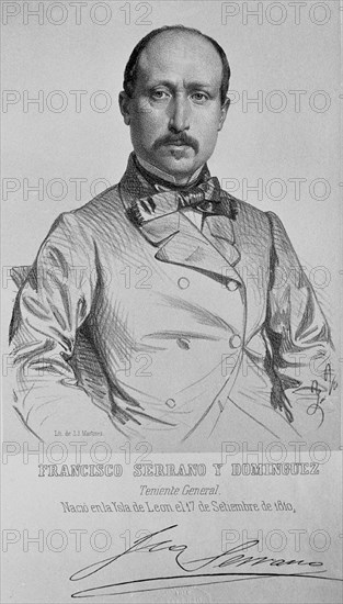 FRANCISCO SERRANO DOMINGUEZ (1810/1885) - MILITAR Y POLITICO ESPAÑOL REGENTE Y PRESIDENTE DEL GOBIERNO
Grabados sin documentar