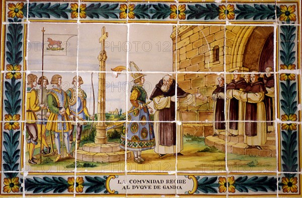 MOSAICO DE AZULEJOS - LA COMUNIDAD RECIBE AL DUQUE DE GANDIA
JAVEA, MONASTERIO NTRA SRA ANGELES
ALICANTE