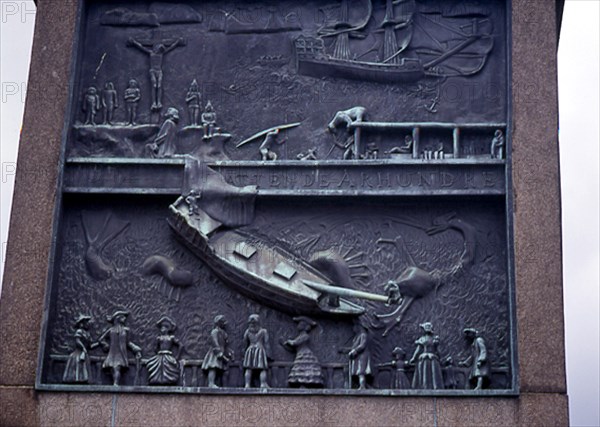 Vaa, Monument érigé en l'honneur des Vikings (détail)