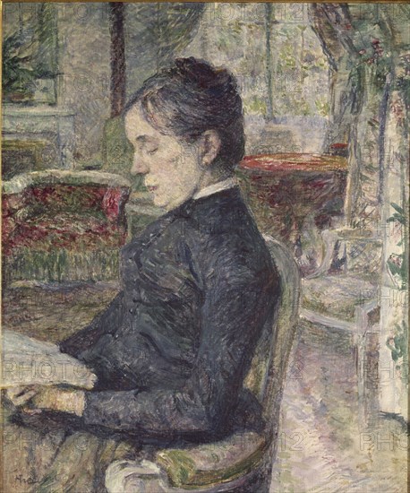 TOULOUSE LAUTREC 1864/1901
LA CONDESA DE TOULOUSE-LAUTREC EN EL SALON DEL CASTILLO DE MALROME - 1887 - 59x54
ALBI, MUSEO TOULOUSE LAUTREC
FRANCIA
