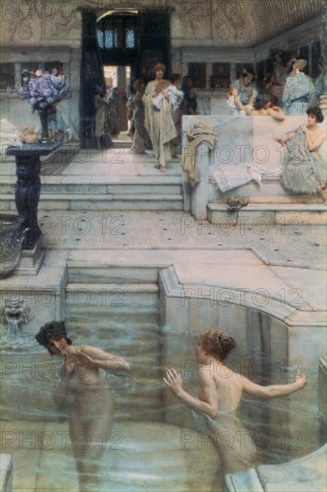 ALMA TADEMA LAWRENCE 1836/1912
UN CLIENTE FAVORITO (A FAVOURITE CUSTOM) - 1909 - O/L - 66x45,1
LONDRES, TATE GALLERY
INGLATERRA