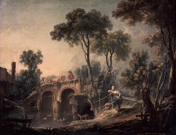 BOUCHER FRANÇOIS 1703/70
EL PUENTE - S XVIII - O/L - ROCOCO FRANCES
PARIS, MUSEO LOUVRE-INTERIOR
FRANCIA