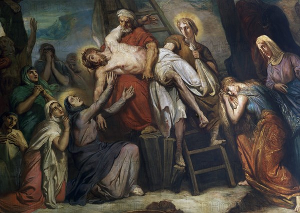 CHASSERIAU THEODORE 1809/56
ABSIDE - DESCENDIMIENTO DE CRISTO - 1852-1855 - FRESCO - DETALLE
PARIS, IGLESIA SAINT PHILIPPE DE ROULE
FRANCIA