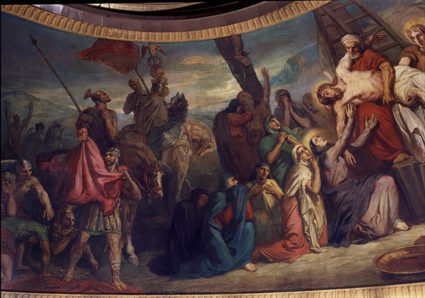 CHASSERIAU THEODORE 1809/56
ABSIDE - DESCENDIMIENTO DE CRISTO - 1852-1855 - FRESCO - DETALLE
PARIS, IGLESIA SAINT PHILIPPE DE ROULE
FRANCIA