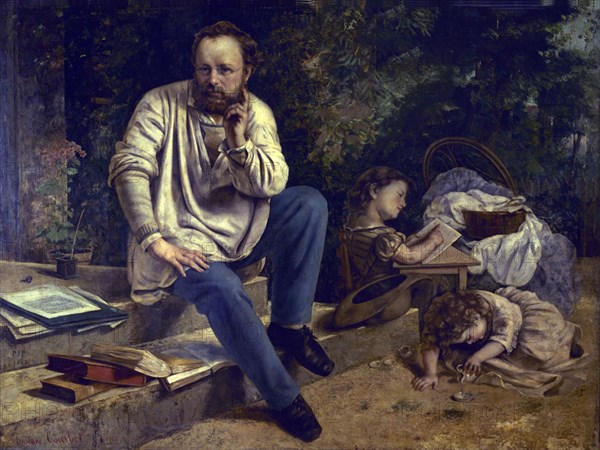 Courbet, Proudhon et ses enfants