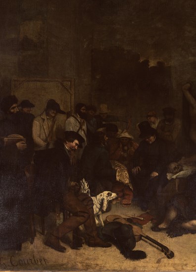 Courbet, The painter's studio (detail)