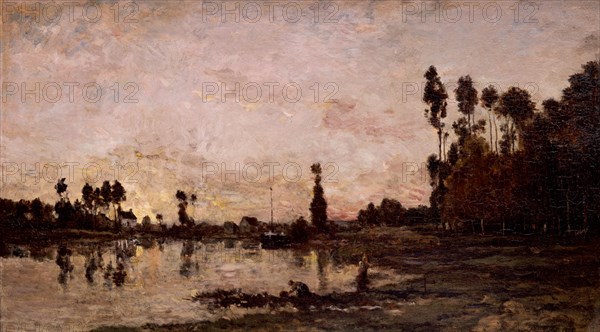 Daubigny, Soleil couchant sur l'Oise