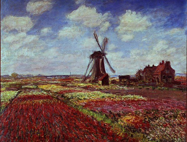 Monet, Champs de tulipes en Hollande