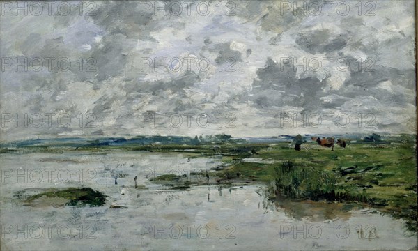 BOUDIN EUGENE-LOUIS1824/98
LA DESEMBOCADURA DEL RIO TOUQUES EN TROUVILLE - 1894/97 - O/L - IMPRESIONISMO FRANCES
HAVRE, MUSEO DE BELLAS ARTES
FRANCIA