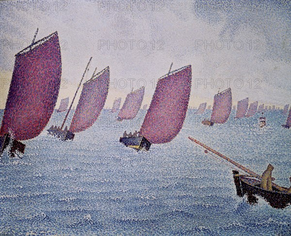 SIGNAC PAUL 1863/1935
BRISA EN CONCARNEAU - S XX - PUNTILLISMO - POSTIMPRESIONISMO FRANCES