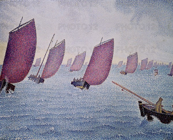 SIGNAC PAUL 1863/1935
BRISA EN CONCARNEAU - S XX - PUNTILLISMO - POSTIMPRESIONISMO FRANCES