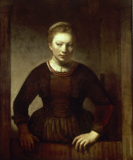 Harmenszoon Van Rijn Rembrandt, dit Rembrandt (1606-1669)
JOVEN EN UNA PUERTA ENTREABIERTA - 1645 - O/L - 100x84 - BARROCO HOLANDES
CHICAGO-ILLINOIS, ART INSTITUTE
EEUU