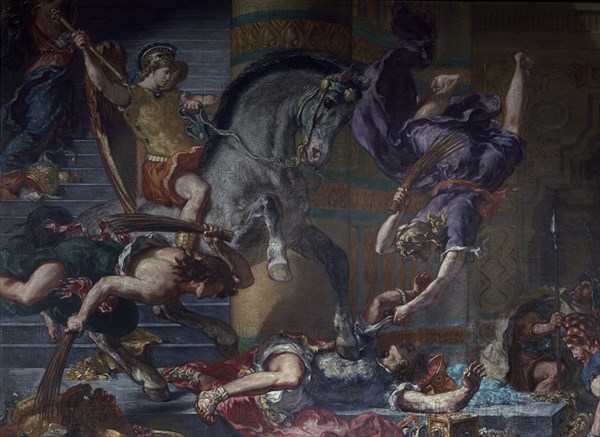 Delacroix, Heliodorus Driven from the Temple (detail)