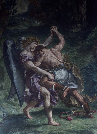 Delacroix, Lutte de Jacob avec l'Ange (détail)