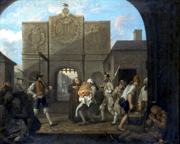 HOGARTH WILLIAM 1697/1764
LA PUERTA DE CALAIS O EL ROAST BEEF DE LA VIEJA INGLATERRA - 1749 - 78,8x94,5
LONDRES, TATE GALLERY
INGLATERRA