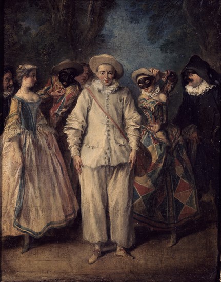 LANCRET NICOLAS 1690/1743
LOS ACTORES DE LA COMEDIA ITALIANA O EL TEATRO ITALIANO - S XVIII - O/L - ROCOCO FRANCES
PARIS, MUSEO LOUVRE-INTERIOR
FRANCIA