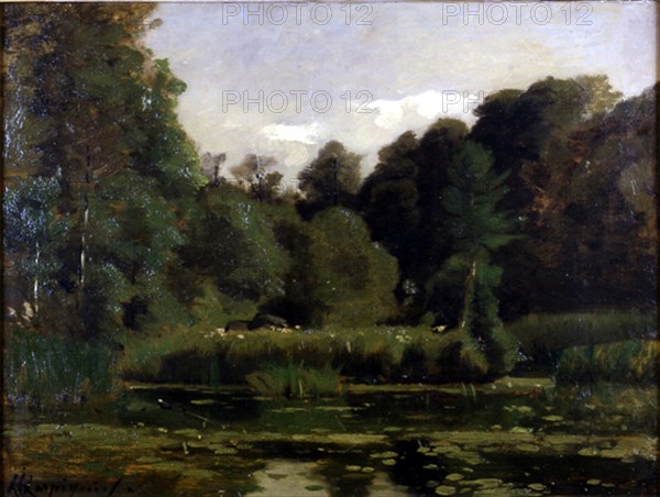HARPIGNIES HENRI 1819/1916
CHARCA EN EL BOSQUE (VAUX DE CERNAY) - S XIX - ESCUELA DE BARBIZON
SCEAUX, MUSEO
FRANCIA