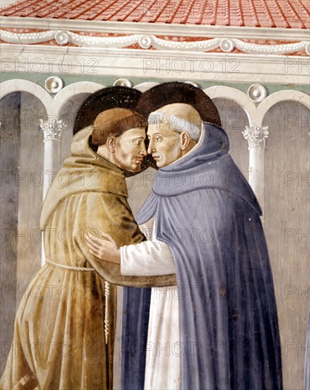 GOZZOLI BENOZZO 1420-1497
REENCUENTRO DE SAN FRANCISCO Y DE SANTO DOMINGO - (REENCUENTRO IMAGINARIO)-1452-FRESCO- DET
UMBRIA, MUSEO DE MONTEFALCO
ITALIA

This image is not downloadable. Contact us for the high res.