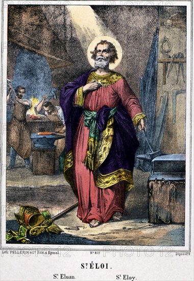 SAN ELOY EL MAS FAMOSO ORFEBRE DE FRANCIA EN EL SIGLO VII - LITOGRAFIA - S XIX
This image is not downloadable. Contact us for the high res.