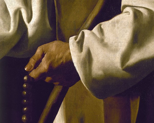 Zurbaran, Saint Anthony the Abbott (detail of his right hand)