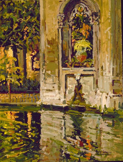 GRACIA MANUEL DE 1937-
FUENTE EN EL JARDIN