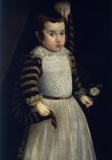 Vélasquez, Portrait d'Antonia de Ipeñarrieta avec son fils Luis (détail)