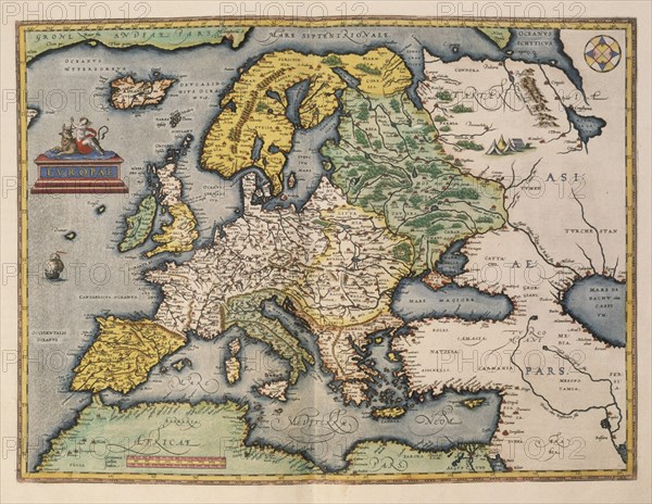 ORTELIUS ABRAHAM 1527/98
MAPA DE EUROPA Y NORTE DE AFRICA - S XVI
MADRID, SERVICIO GEOGRAFICO EJERCITO
MADRID