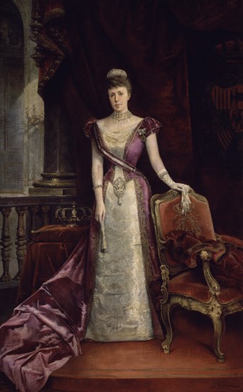 ALVAREZ CATALA LUIS 1836/1901
RETRATO DE MARIA CRISTINA DE HABSBURGO 1858/1929- REINA REGENTE-MADRE DE ALFONSO XIII
MADRID, MINISTERIO HACIENDA
MADRID