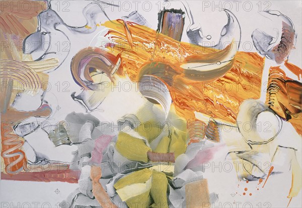 FRIES PIA 1955/
OHNE TITEL (1O) - 2001/2002 - OLEO Y SERIGRAFIA EN PAPEL - 71x102
ZURICH, GALERIA MAI 36
SUIZA