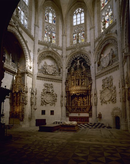 COLONIA SIMON
CAPILLA CONDESTABLE 1482/92 ESTILO DE TRANSICION GOTICO-RENACENTISTA-RETABLO POR VIGARNI Y SILOE
BURGOS, CATEDRAL-INTERIOR
BURGOS
This image is not downloadable. Contact us for the high res.