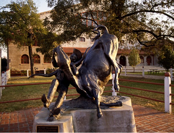 ESCULTURA DE VAQUERO CON GANADO
FORT WORTH-TEXAS, EXTERIOR
EEUU