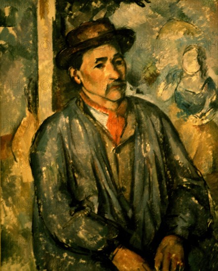 Cézanne, Paysan en blouse bleue