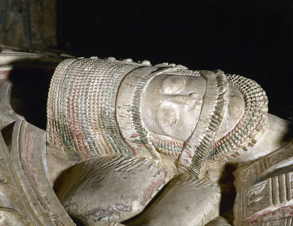 SEPULCRO DE LEONOR RUIZ DE CASTRO SEGUNDA ESPOSA DEL INFANTE DON FELIPE- DET DEL TOCADO - S XIII
VILLALCAZAR DE SIRGA, IGLESIA DE SANTA MARIA LA BLANCA
PALENCIA